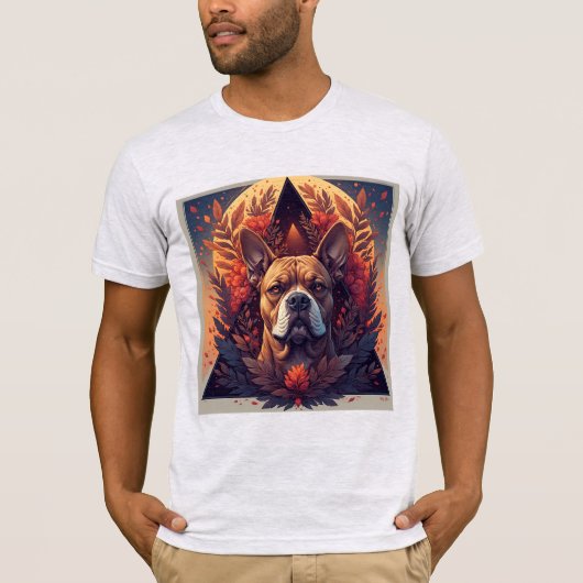 Dog Portrait Abstrakt Art T-Shirt (Vorderseite)