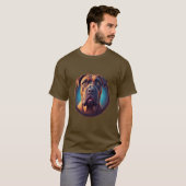 Dog Portrait Abstrakt Art T-Shirt (Vorne ganz)