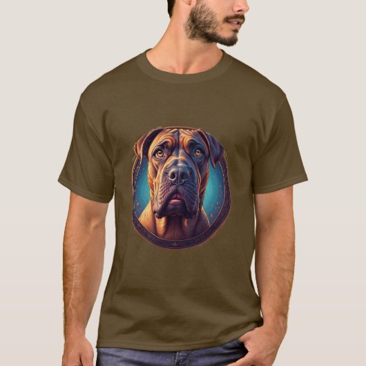 Dog Portrait Abstrakt Art T-Shirt (Vorderseite)