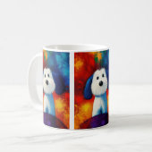 Dog Portrait Art Kaffee Tasse (Vorderseite Links)