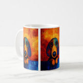 Dog Portrait Art Kaffee Tasse (Vorderseite Links)