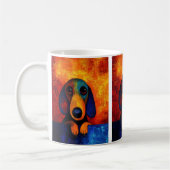 Dog Portrait Art Kaffee Tasse (Links)