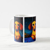 Dog Portrait Art Kaffee Tasse (Vorderseite Links)