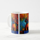 Dog Portrait Art Kaffee Tasse (Vorderseite Links)
