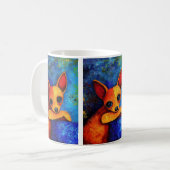 Dog Portrait Art Kaffee Tasse (Vorderseite Links)