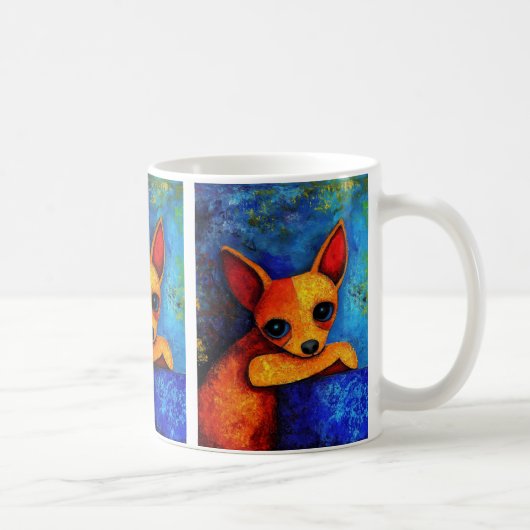 Dog Portrait Art Kaffee Tasse (Rechts)