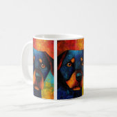 Dog Portrait Art Kaffee Tasse (Vorderseite Links)
