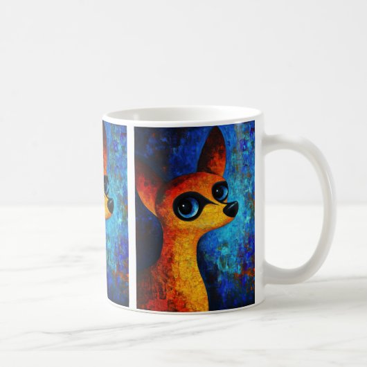 Dog Portrait Art Kaffee Tasse (Rechts)