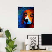 Dog Portrait Art Poster (Heimbüro)
