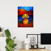 Dog Portrait Art Poster (Heimbüro)