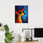 Dog Portrait Art Poster (Heimbüro)
