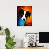 Dog Portrait Art Poster (Heimbüro)
