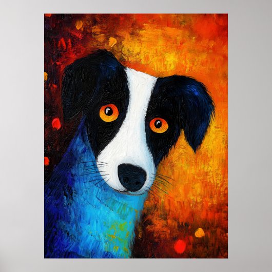 Dog Portrait Art Poster (Vorne)