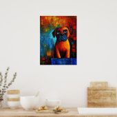 Dog Portrait Art Poster (Küche)