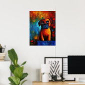 Dog Portrait Art Poster (Heimbüro)