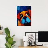 Dog Portrait Art Poster (Heimbüro)