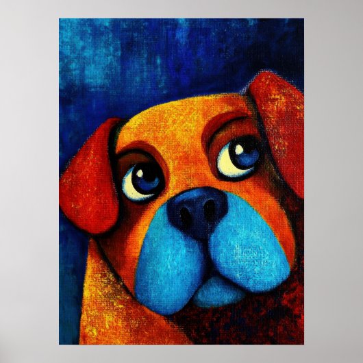 Dog Portrait Art Poster (Vorne)