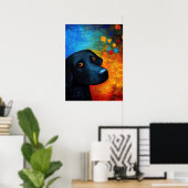 Dog Portrait Art Poster (Heimbüro)