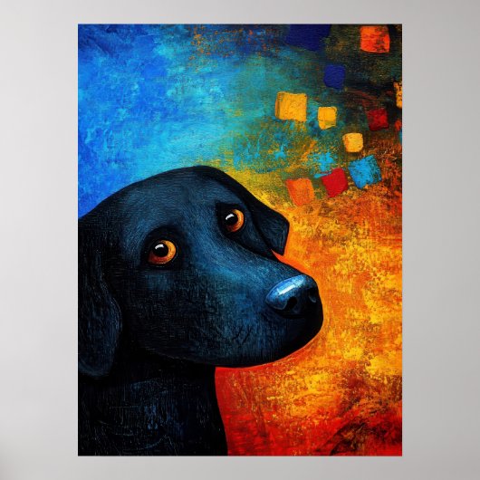 Dog Portrait Art Poster (Vorne)
