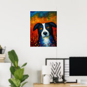 Dog Portrait Art Poster (Heimbüro)