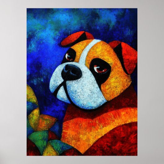 Dog Portrait Art Poster (Vorne)
