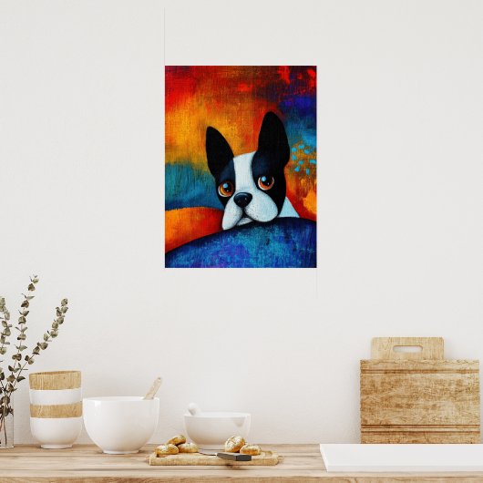 Dog Portrait Art Poster (Küche)