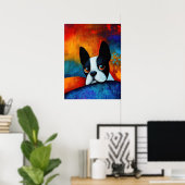 Dog Portrait Art Poster (Heimbüro)