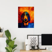 Dog Portrait Art Poster (Heimbüro)