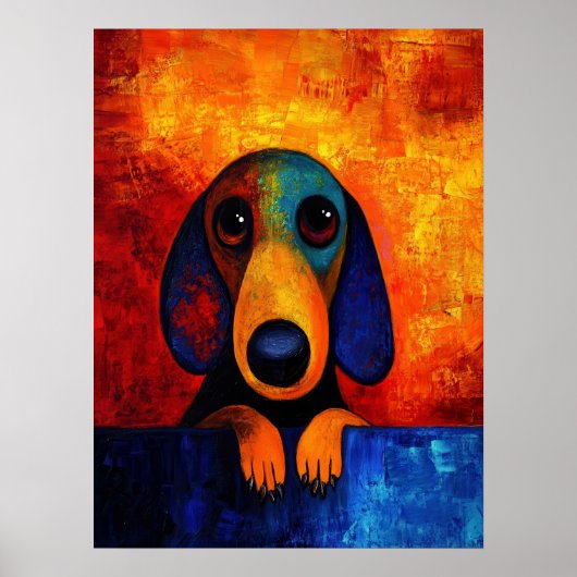 Dog Portrait Art Poster (Vorne)