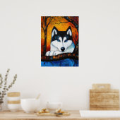 Dog Portrait Art Poster (Küche)