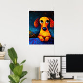 Dog Portrait Art Poster (Heimbüro)