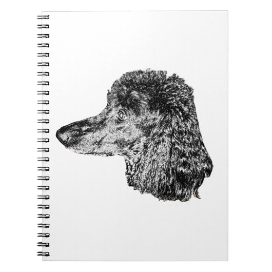 Dog Portrait Notebook – Detailed Ink Style Cover Notizblock (Vorderseite)