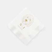 Dog Portrait Personalisiert Wedding Napkins Serviette (Ecke)