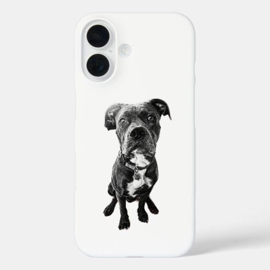Dog Portrait Phone Case – Realistic Sitting Pose (Rückseite)
