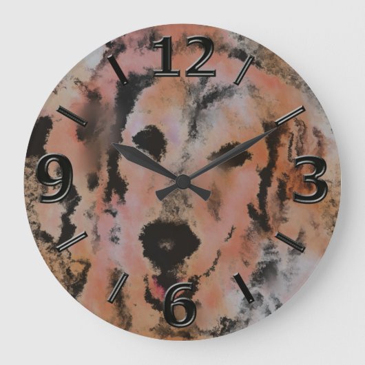 DOG PORTRAIT SANDY GROßE WANDUHR (Vorderseite)