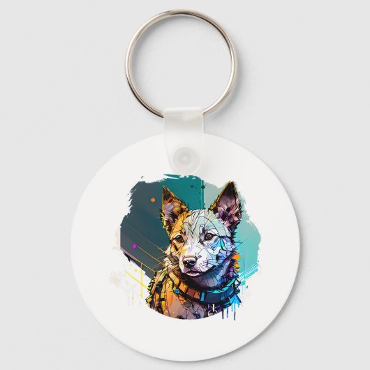 Dog Portrait Schlüsselanhänger (Vorderseite)