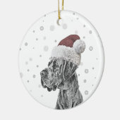 Dog Portrait und Paw Print Ornament (Links)