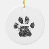 Dog Portrait und Paw Print Ornament (Hinten)