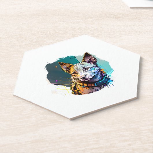 Dog Portrait Untersetzer (angewinkelt)