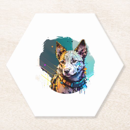 Dog Portrait Untersetzer (Vorderseite)