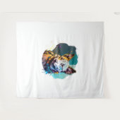 Dog Portrait Wandteppich (Vorderseite (Horizontal))