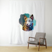Dog Portrait Wandteppich (Beispiel)
