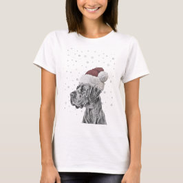 Dog Portrait Weihnachten Frauen T-Shirt