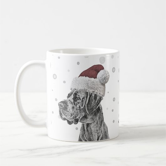 Dog Portrait Weihnachten Kaffeetasse (Links)