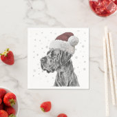 Dog Portrait Weihnachten Serviette (Beispiel)