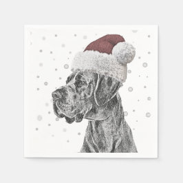 Dog Portrait Weihnachten Serviette