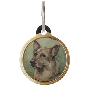 DOG PORTRAITS/German Shepherd/Foto-Vorlage Haustiermarke