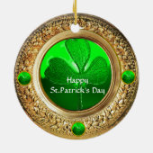 DOG PORTRAITS/Irish Greyhound Gold Foto Template Keramik Ornament (Hinten)