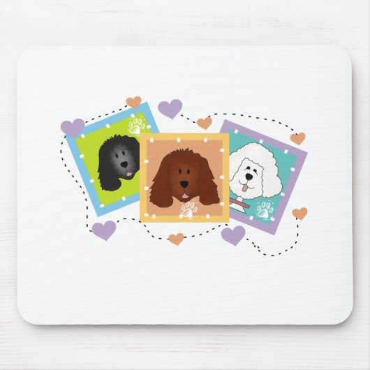Dog Portraits Tshirts und Geschenke Mousepad (Vorne)
