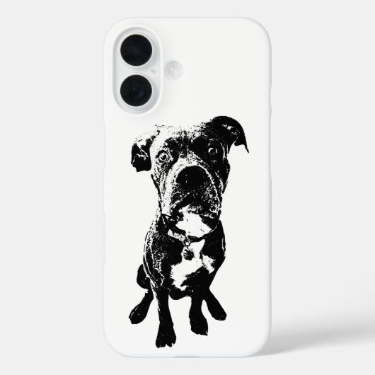Dog Pose Phone Case – Sitting Dog in Line Art (Rückseite)